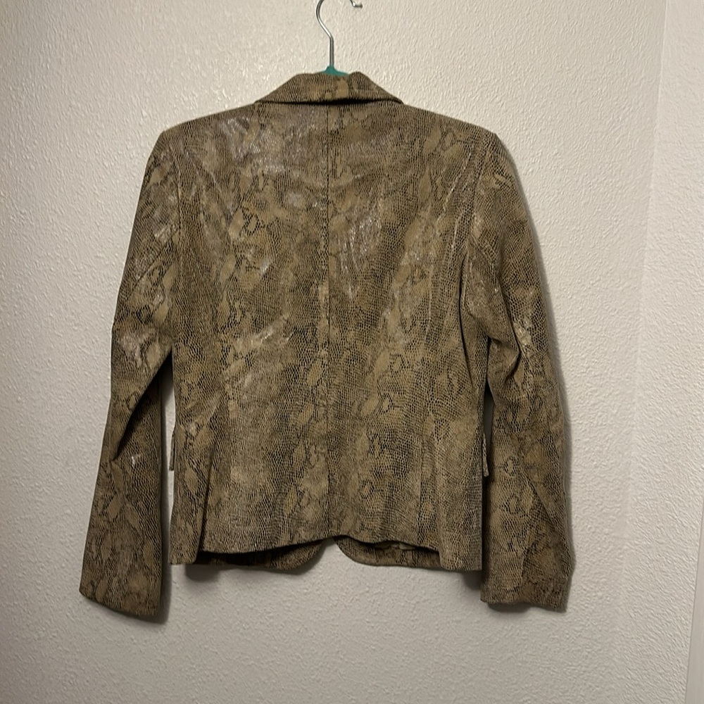 Alfani genuine leather blazer with snake skin look - Picture 5 of 5